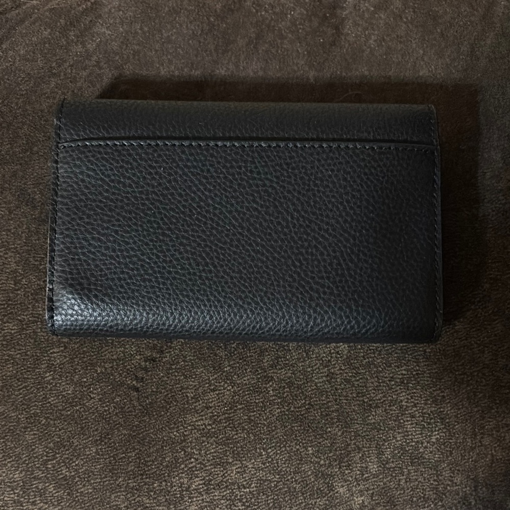 Coach Black Leather Wallet with Gold Logo - Picture 2 of 3